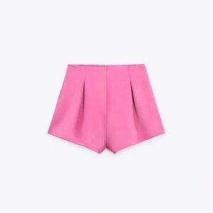 ZARA FUCHSIA SATIN EFFECT BALLOON SHORTS
